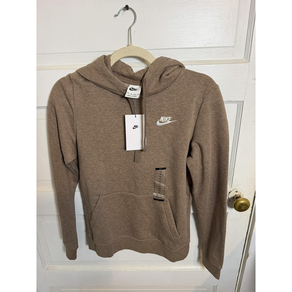 NWT Nike Sportswear Club Fleece Womens Hoodie Brown DQ5793-214 XS NWT